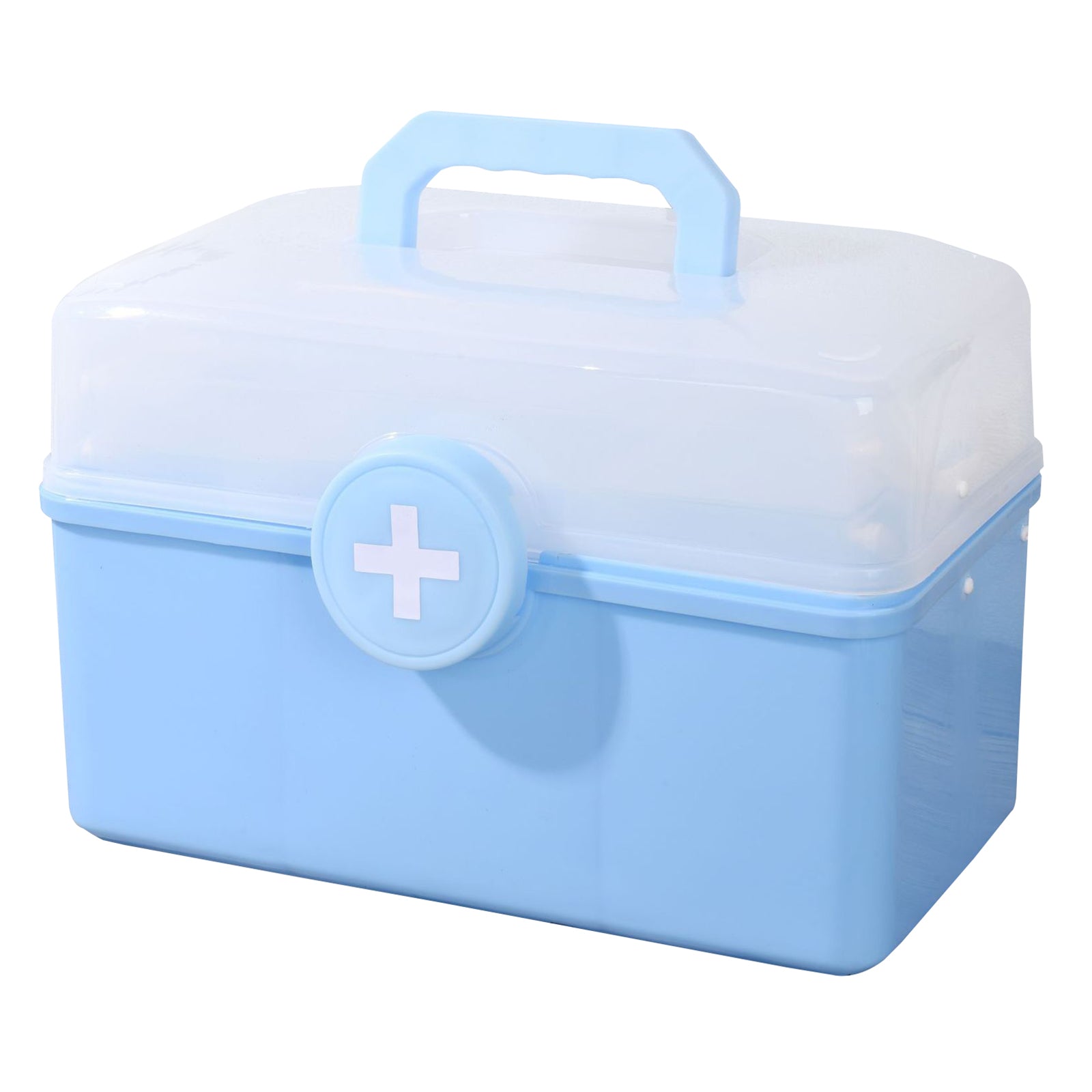 Size L 3-Layer Large Medicine Storage Case Portable Plastic First Aid Box with Lid, 33.5x19x23cm Size L 3-Layer Large Medicine Storage Case Portable Plastic First Aid Box with Lid, 33.5x19x23cm